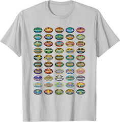 Survivor 50 Seasons of Survivor Officially Licensed T-Shirt