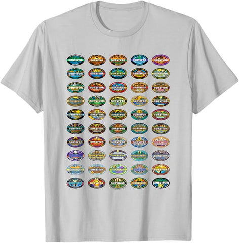 Survivor 50 Seasons of Survivor Officially Licensed T-Shirt
