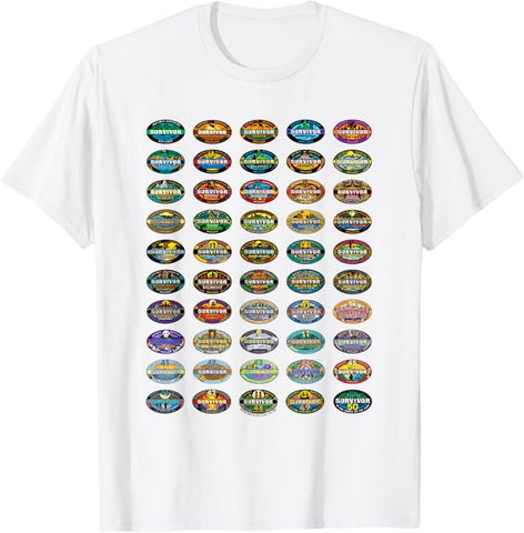 Survivor 50 Seasons of Survivor Officially Licensed T-Shirt