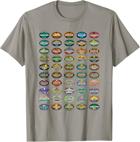 Survivor 50 Seasons of Survivor Officially Licensed T-Shirt