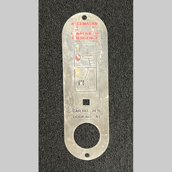 Emergency Call Button (ECB) Plate #1