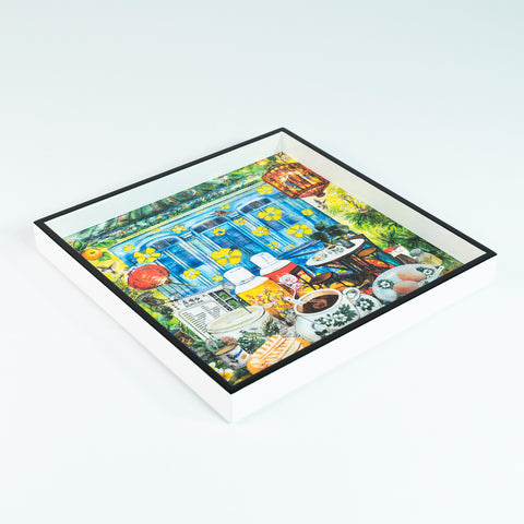 White Lacquer Tray - Traditional Breakfast in Singapore Kopitiam #2