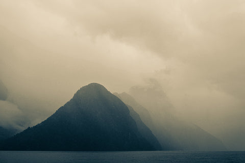 Milford Sound Framed Black & White Photography Print by Christopher Wilson